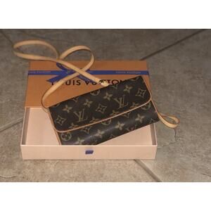 Louis Vuitton Twin Shoulder Bag GM Brown Canvas